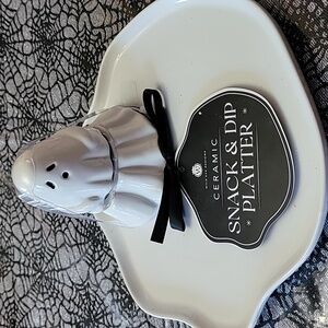 Wild eye designs ceramic dip platter  GHOST